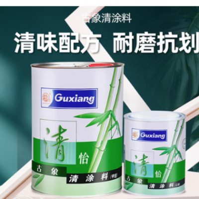 古象清怡清水685清涂料 聚氨脂透明亮光清漆耐磨金属茶盘防水漆