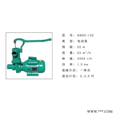 神农WB50-130电机泵 全铜芯电机泵